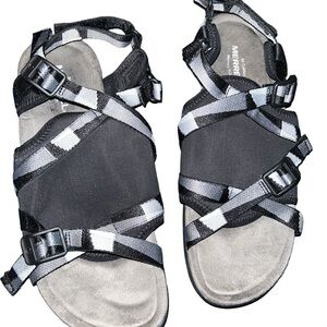 Women Merrell District 3 Lattice Web Strappy Sport Sandal Black 9M comfort